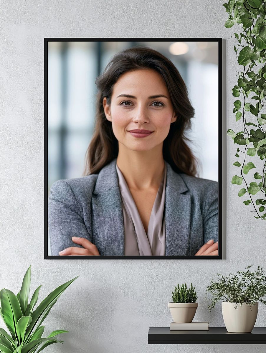 Confident Woman Portrait Print. — room view 4