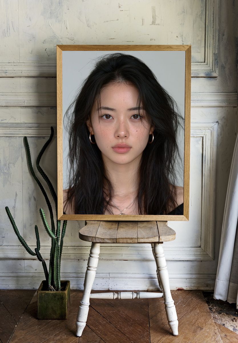 Minimalist Portrait Poster. — room view 1