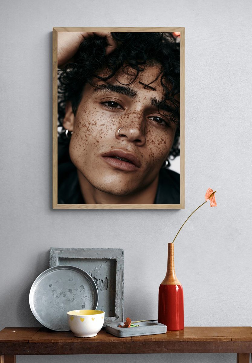 Freckled Portrait Photography Poster. — room view 3