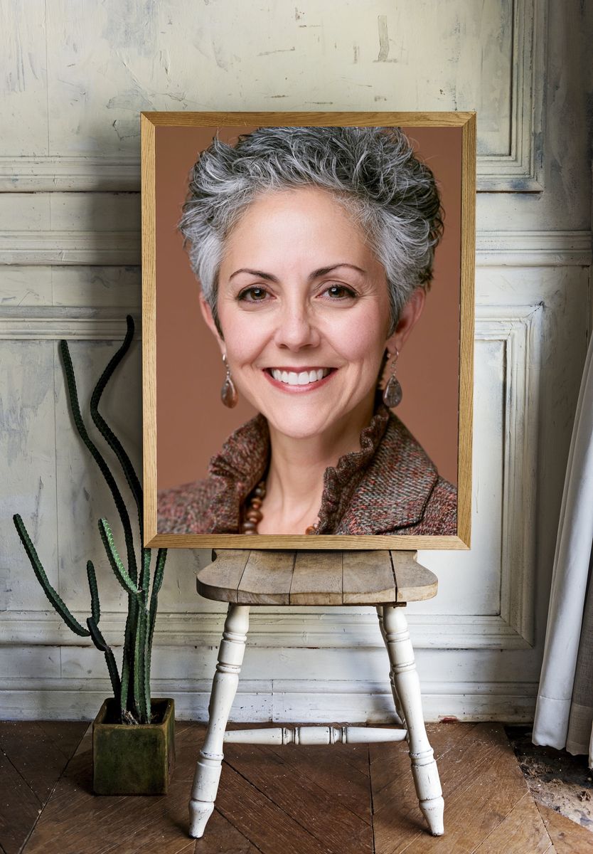Elegant Woman Portrait Print. — room view 1