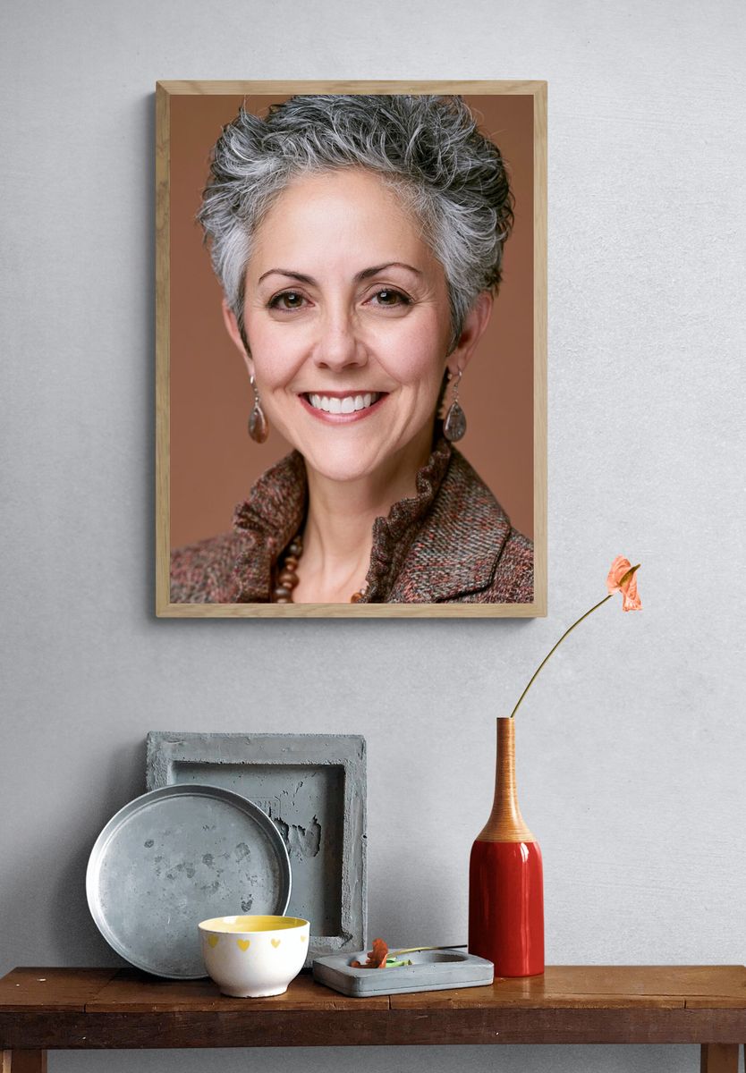 Elegant Woman Portrait Print. — room view 3