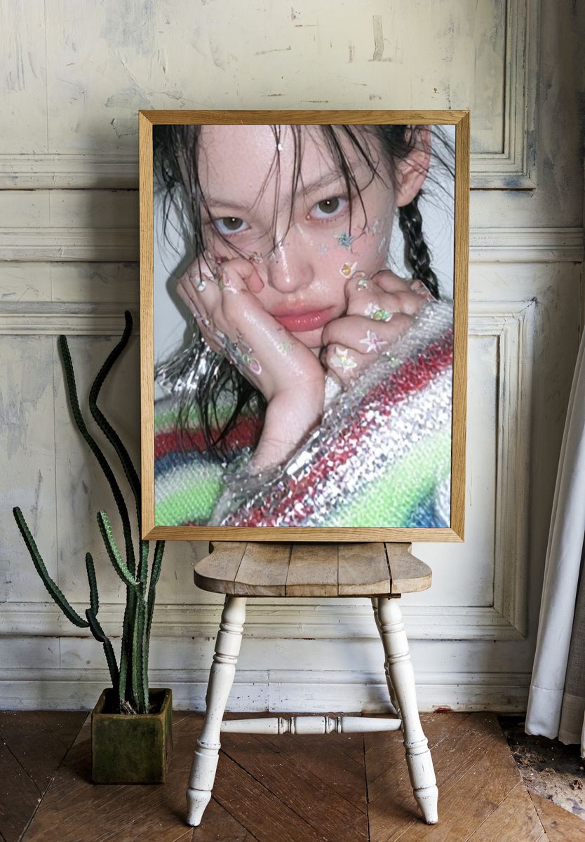Glitter Portrait Photography Poster. room preview