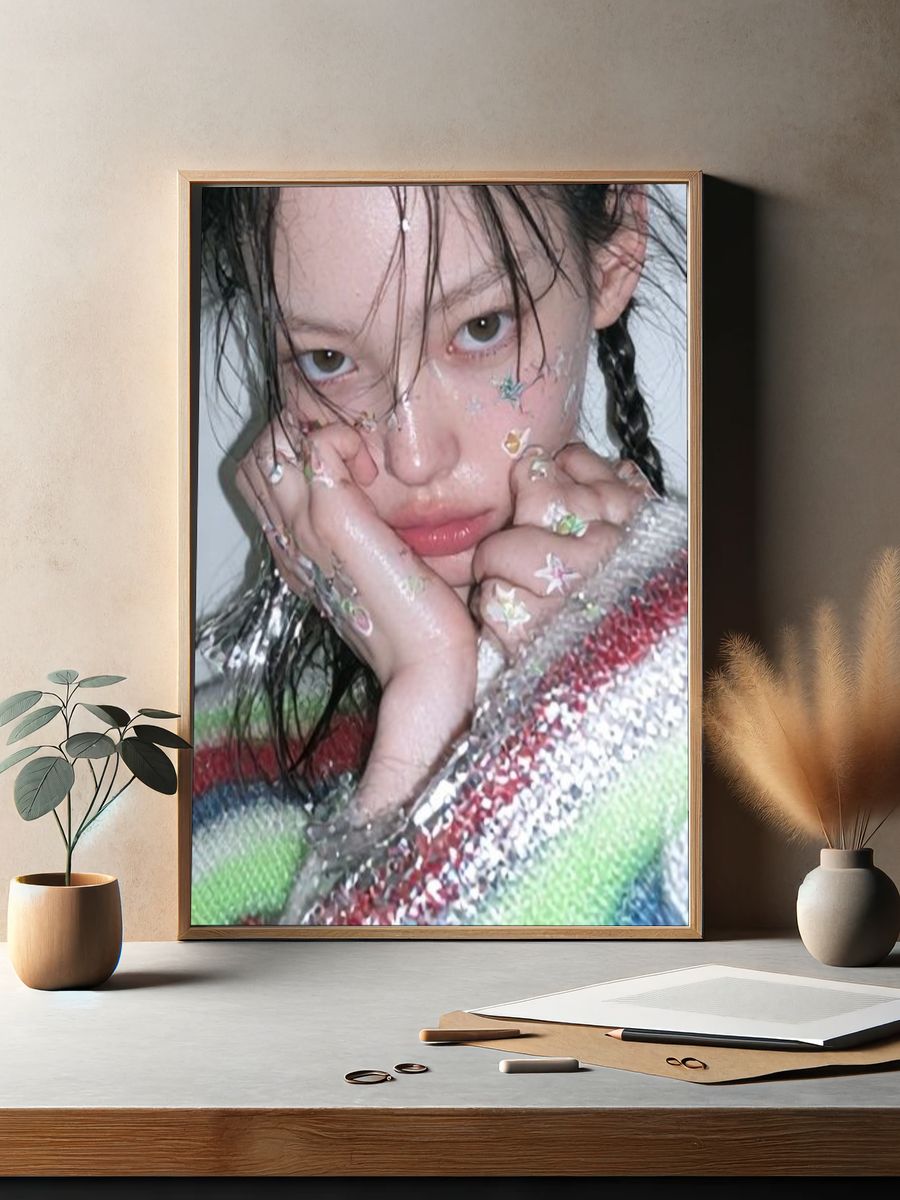 Glitter Portrait Photography Poster. — room view 2