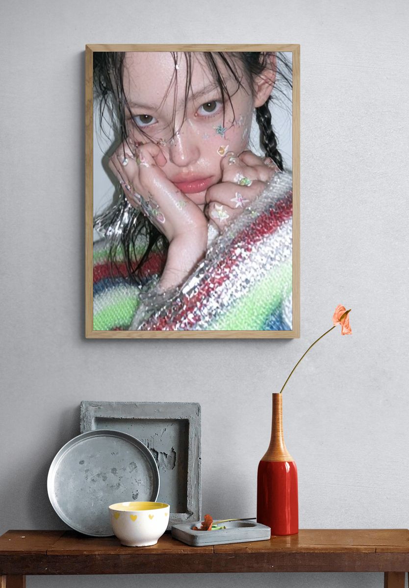 Glitter Portrait Photography Poster. — room view 3