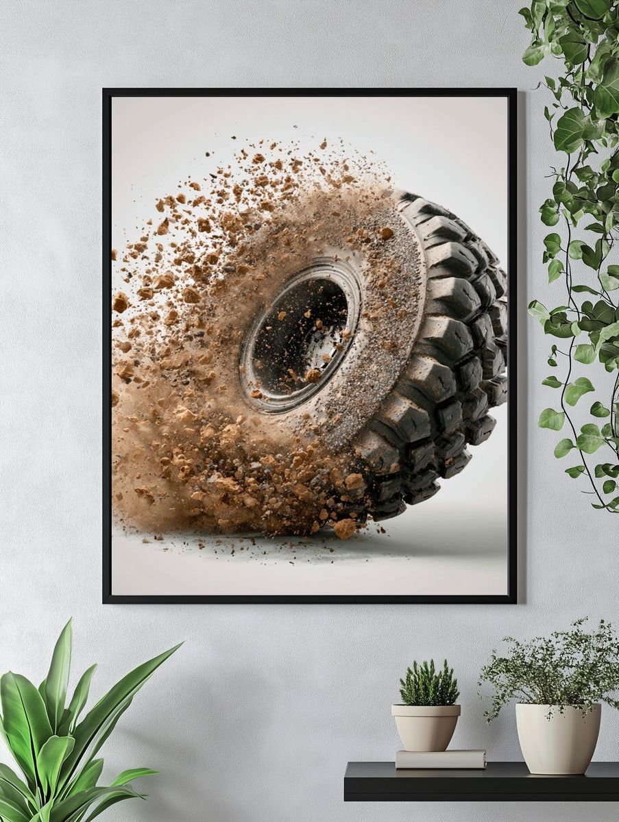 Exploding Off-Road Tire Print. — room view 4