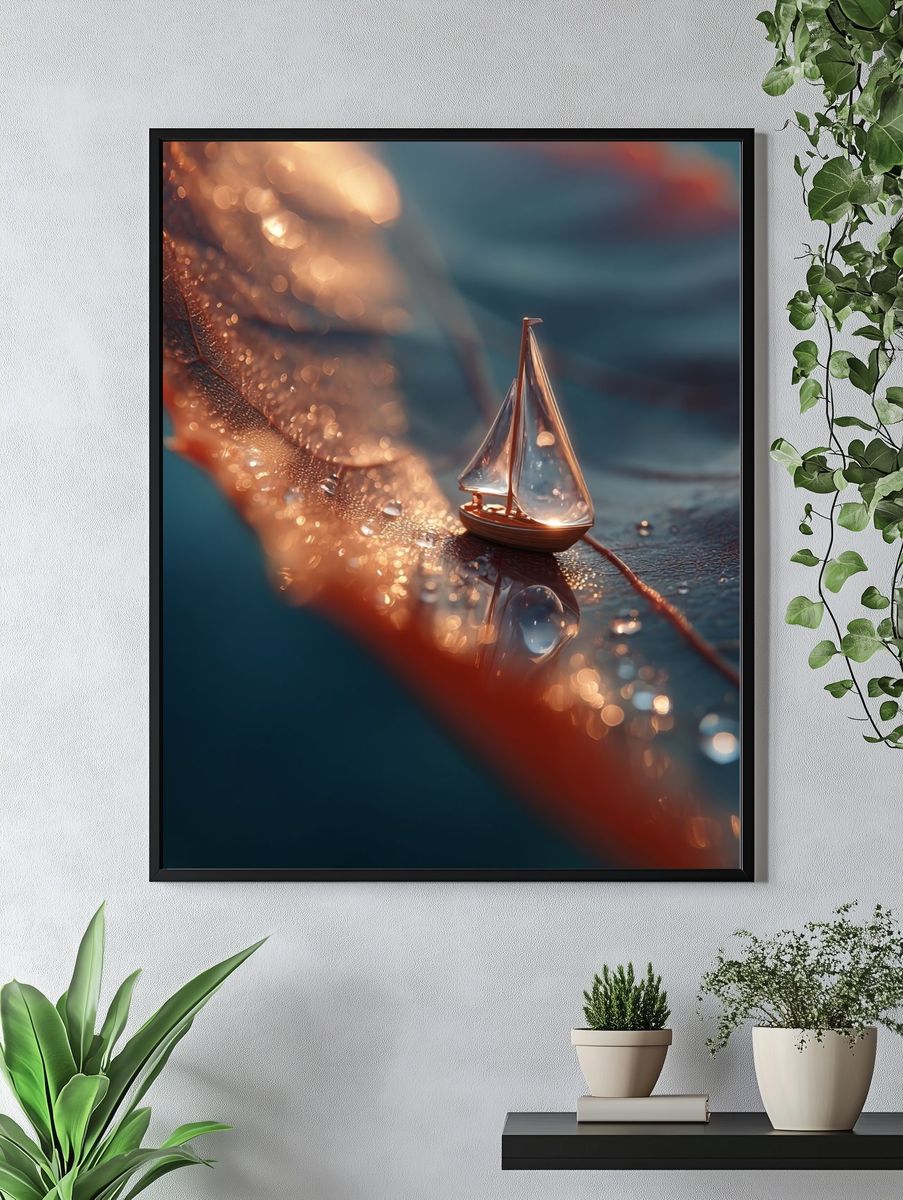 Mini Sailboat Dreamscape Photography Poster. — room view 4