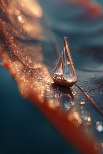 Mini Sailboat Dreamscape Photography Poster.
