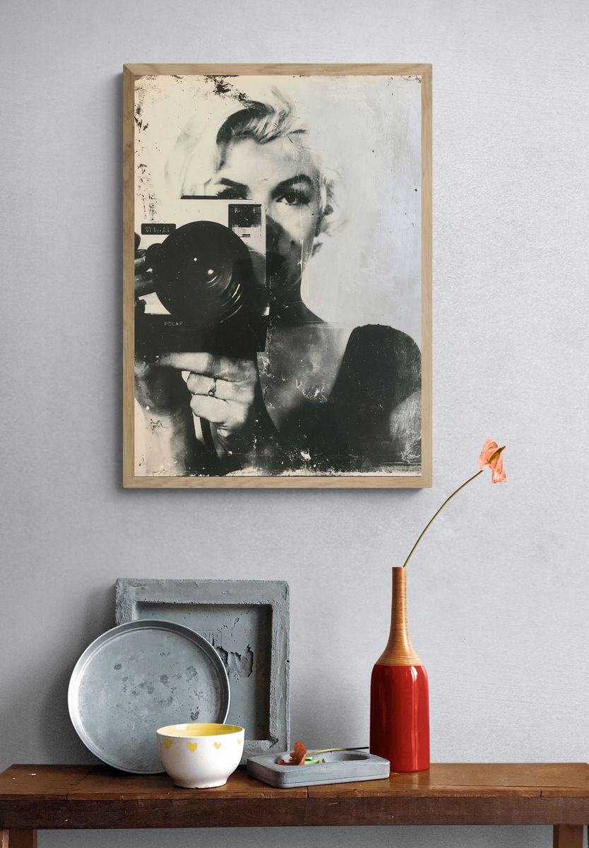Monochrome Self-Portrait Photography Poster. — room view 3