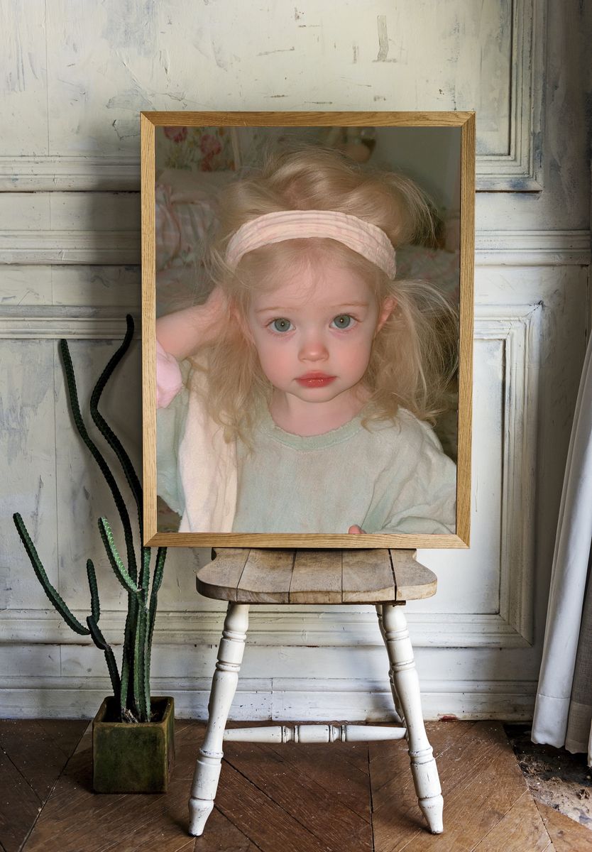 Blonde Child Portrait Photography Poster. room preview