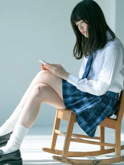 Quiet Schoolgirl Portrait Print. poster