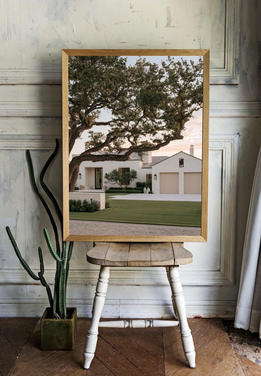Modern White Estate Photography Poster. — room view 1