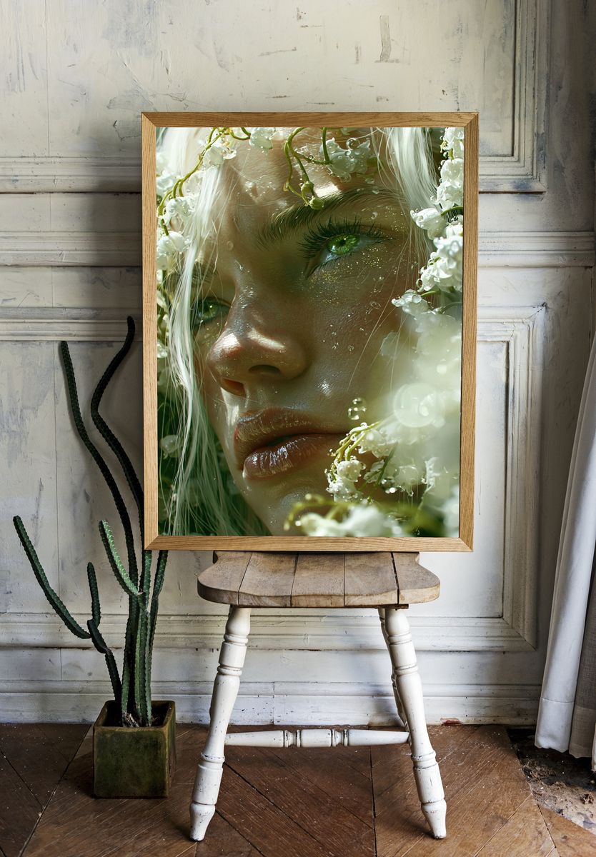 Lily Veil Portrait Print. — room view 1