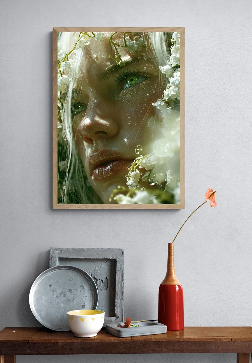 Lily Veil Portrait Print. — room view 3