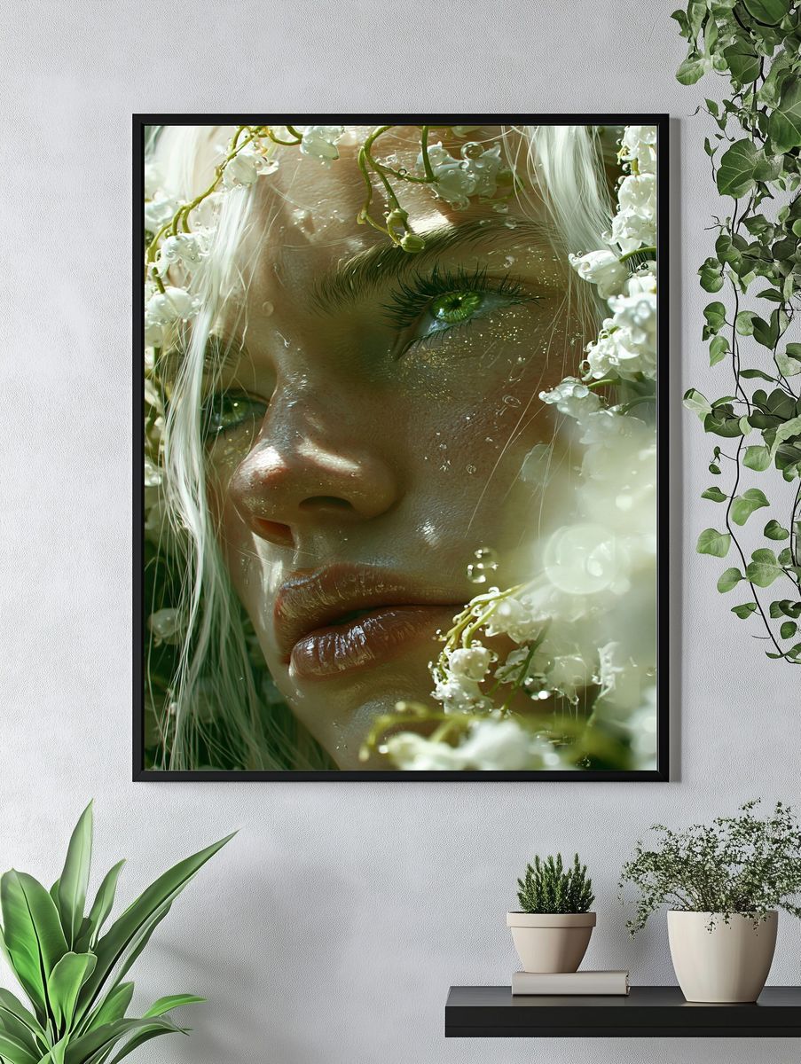 Lily Veil Portrait Print. — room view 4