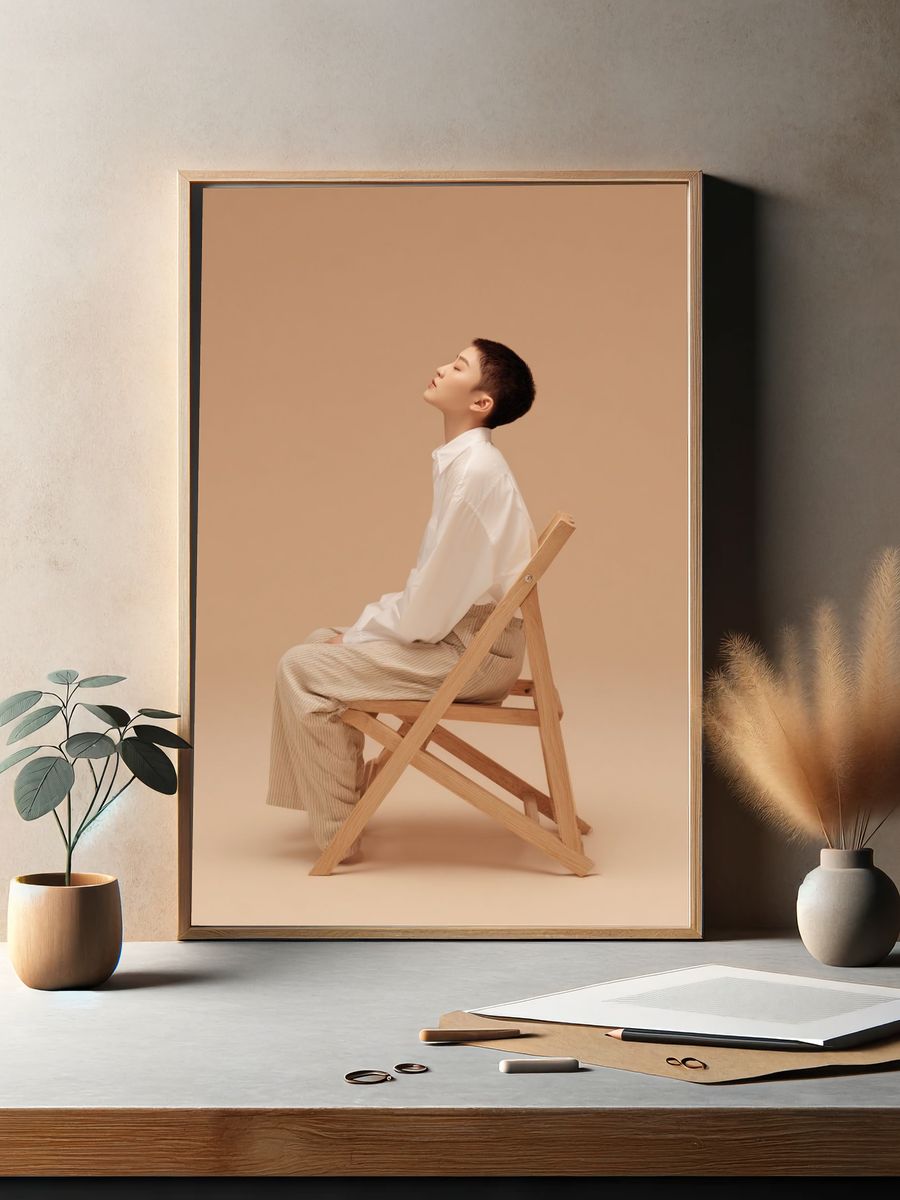 Minimalist Portrait Poster. — room view 2