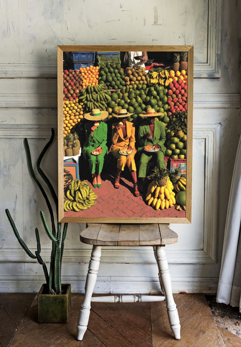 Tropical Fruit Market Photography Poster. — room view 1