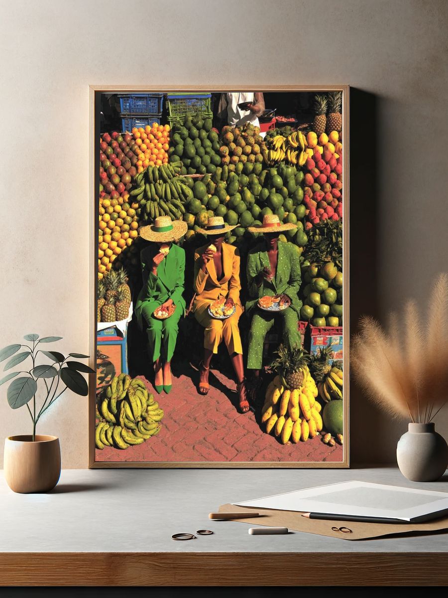 Tropical Fruit Market Photography Poster. — room view 2