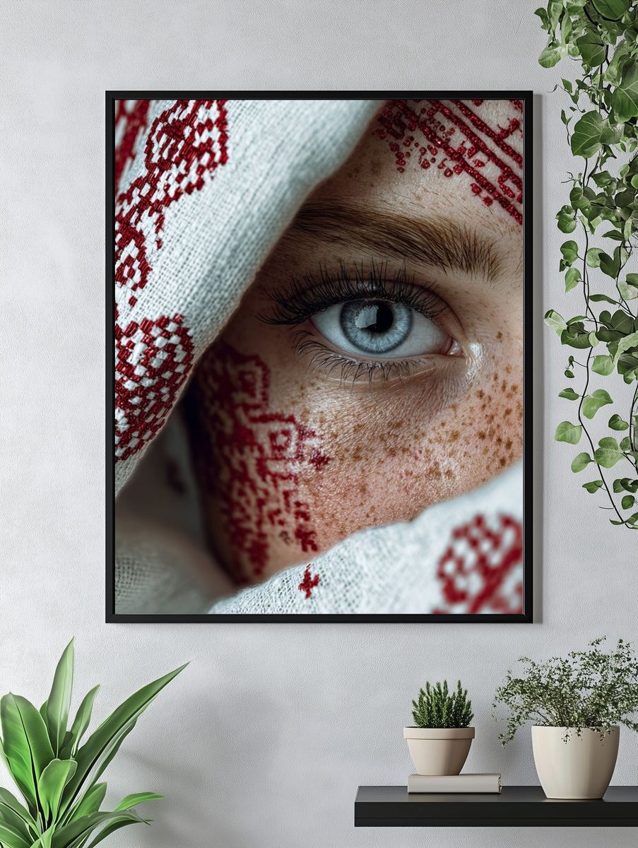 Freckled Eye Portrait Print. — room view 4