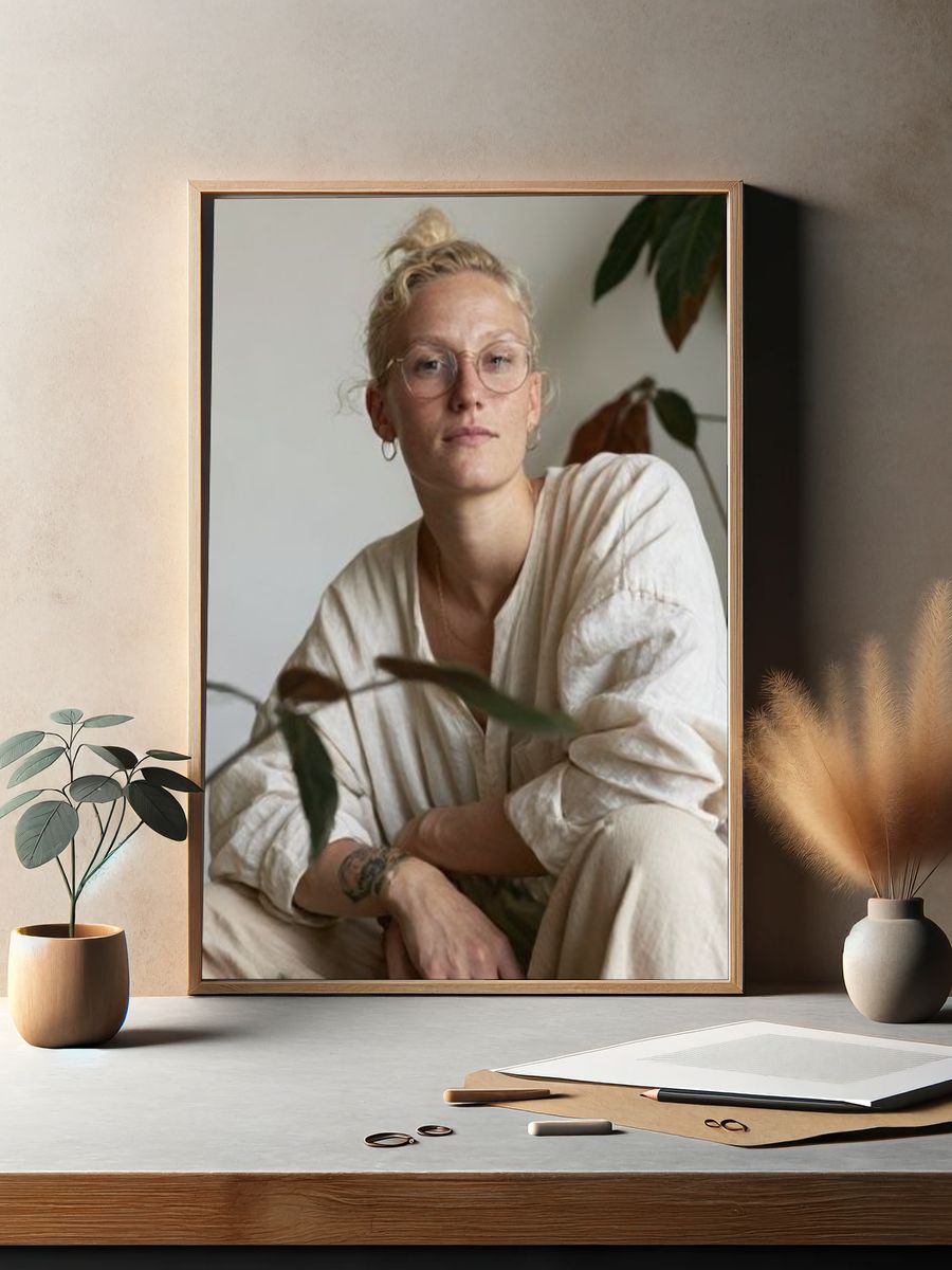 Blonde Portrait Photography Poster. — room view 2