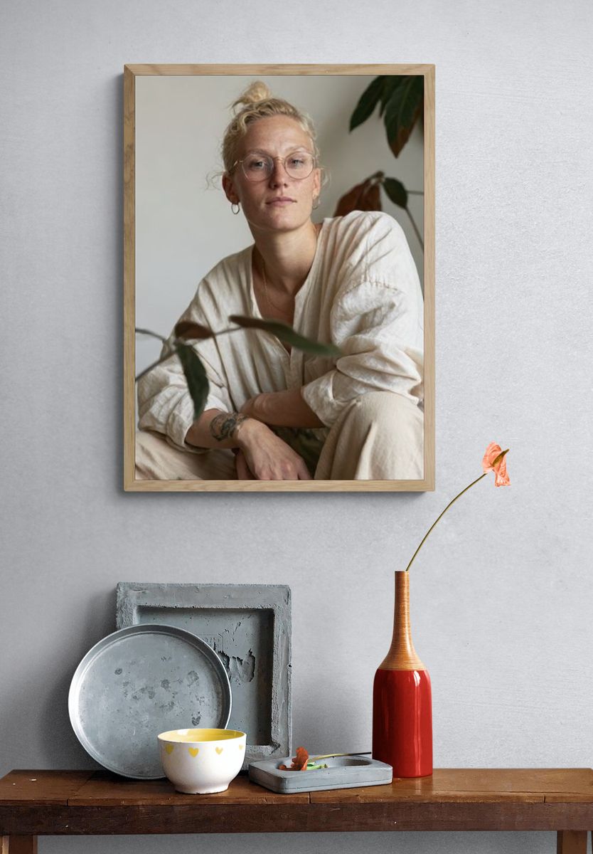 Blonde Portrait Photography Poster. — room view 3