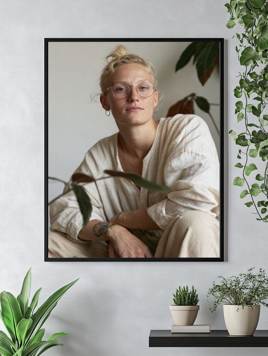 Blonde Portrait Photography Poster. — room view 4