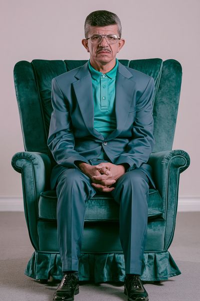 Teal Portrait Photography Poster.