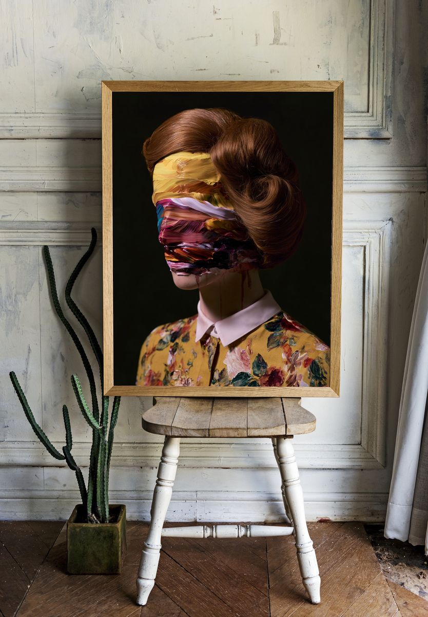 Abstract Fashion Portrait Poster. room preview