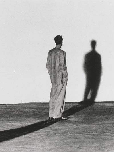 Shadow Figure Black-White Poster.