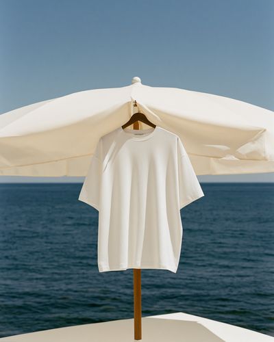 Seaside Umbrella Shirt Photography Poster. poster