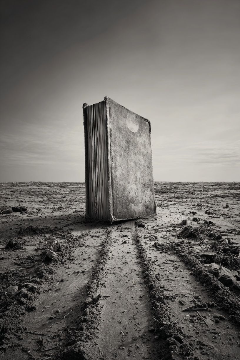 Deserted Book Monolith Photography Poster. poster — photography art