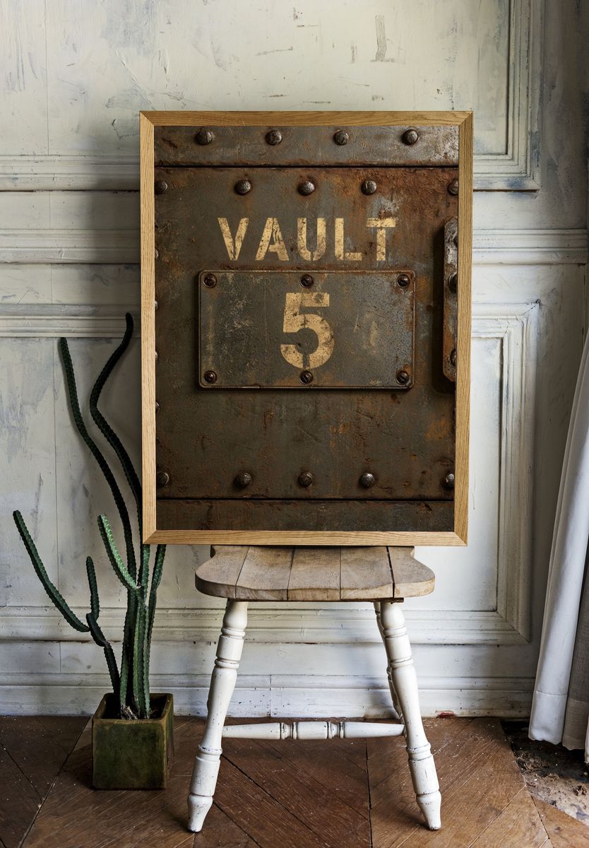 Vault 5 Industrial Print. — room view 1