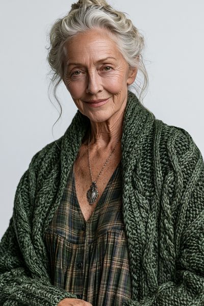 Elegant Elder Portrait Photography Poster.