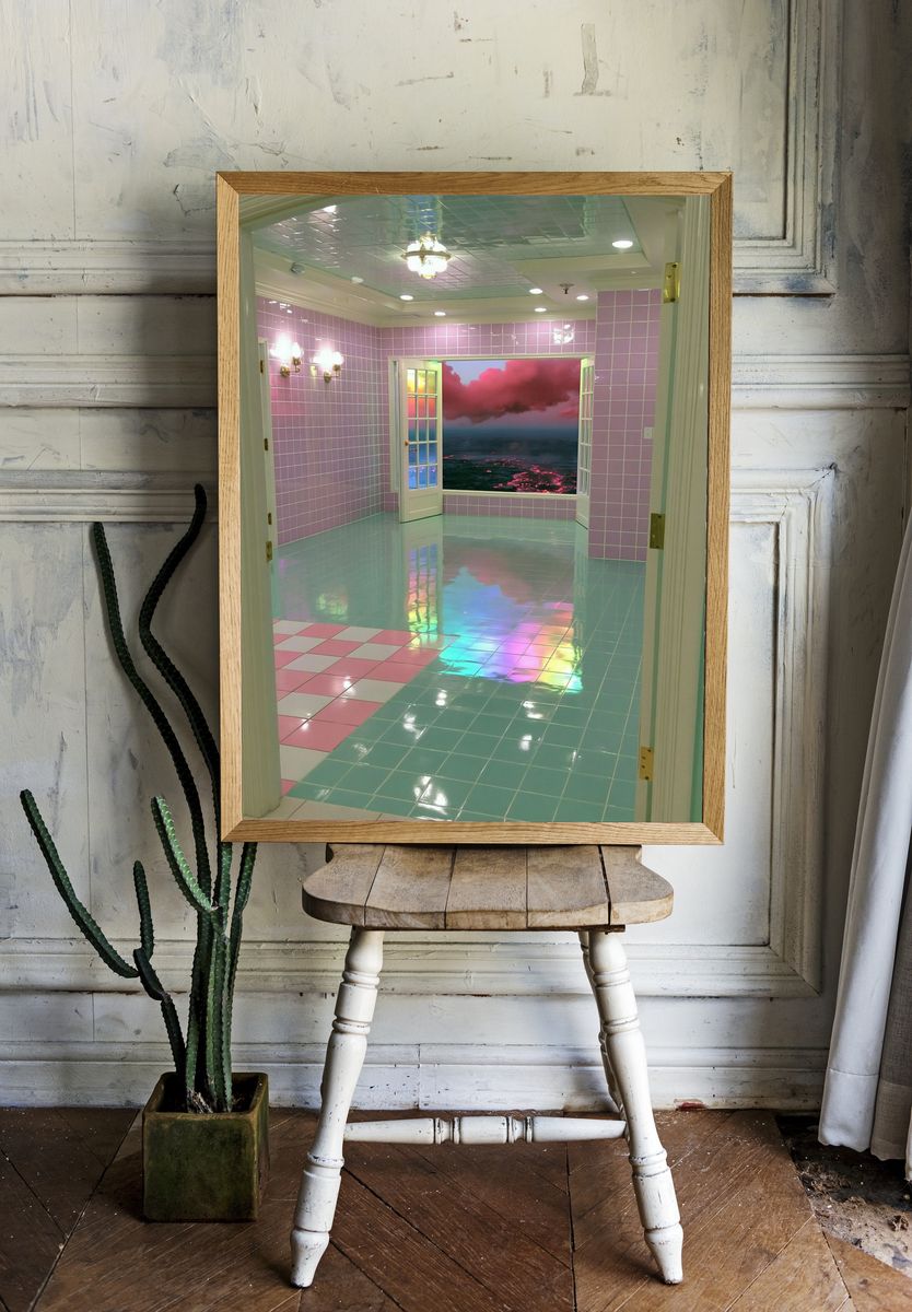 Pastel Retro Interior Photography Poster. — room view 1
