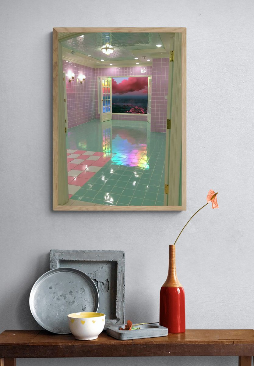 Pastel Retro Interior Photography Poster. — room view 3