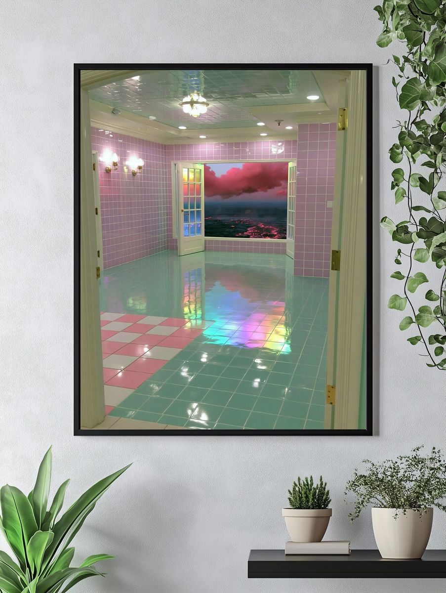 Pastel Retro Interior Photography Poster. — room view 4