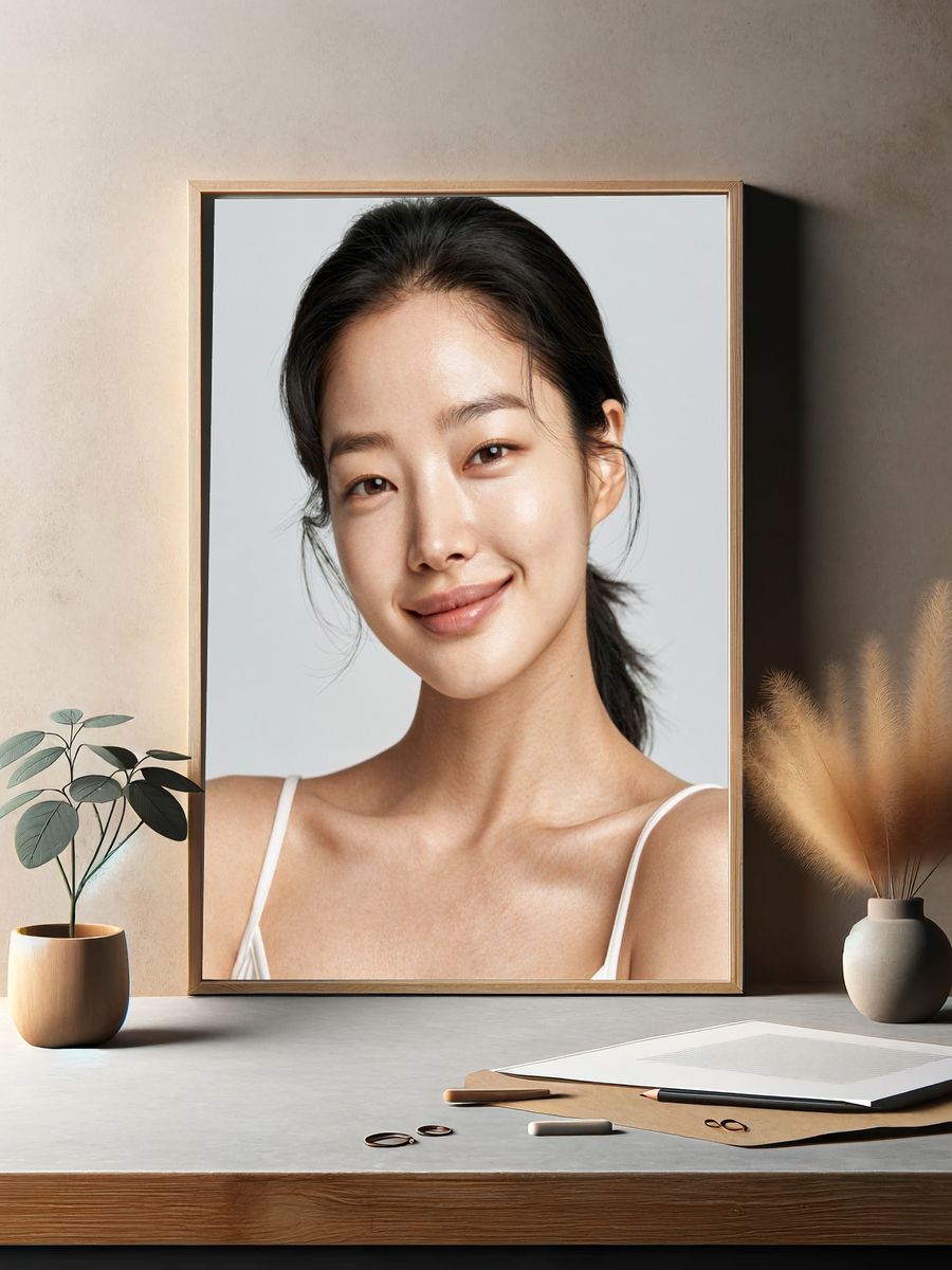 Serene Woman Portrait Print. — room view 2