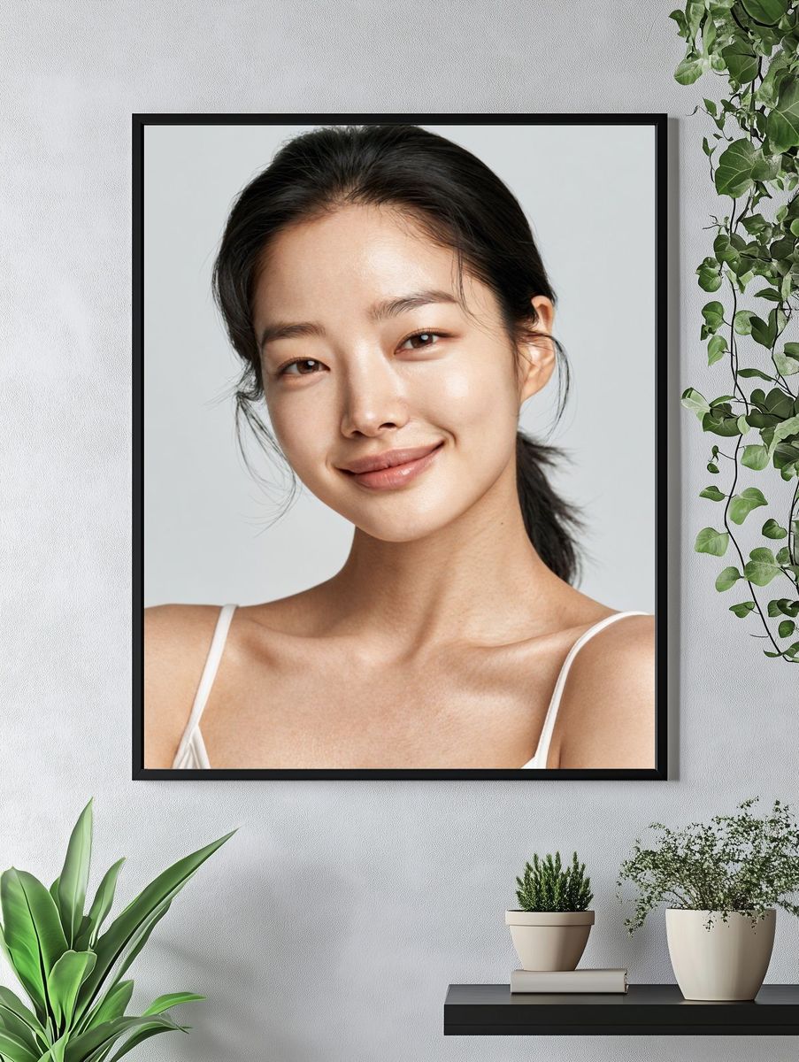 Serene Woman Portrait Print. — room view 4
