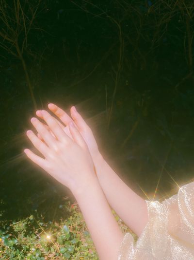 Dreamy Hands in Light Photography Poster. poster