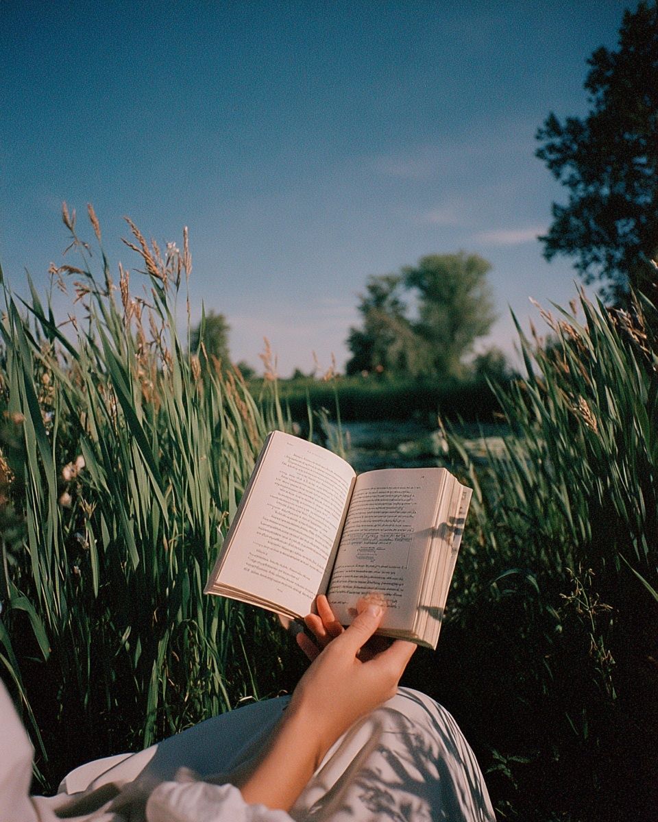 Reading in the Meadow Photography Poster. poster — photography art