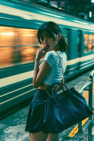 Neon Street Portrait Poster.