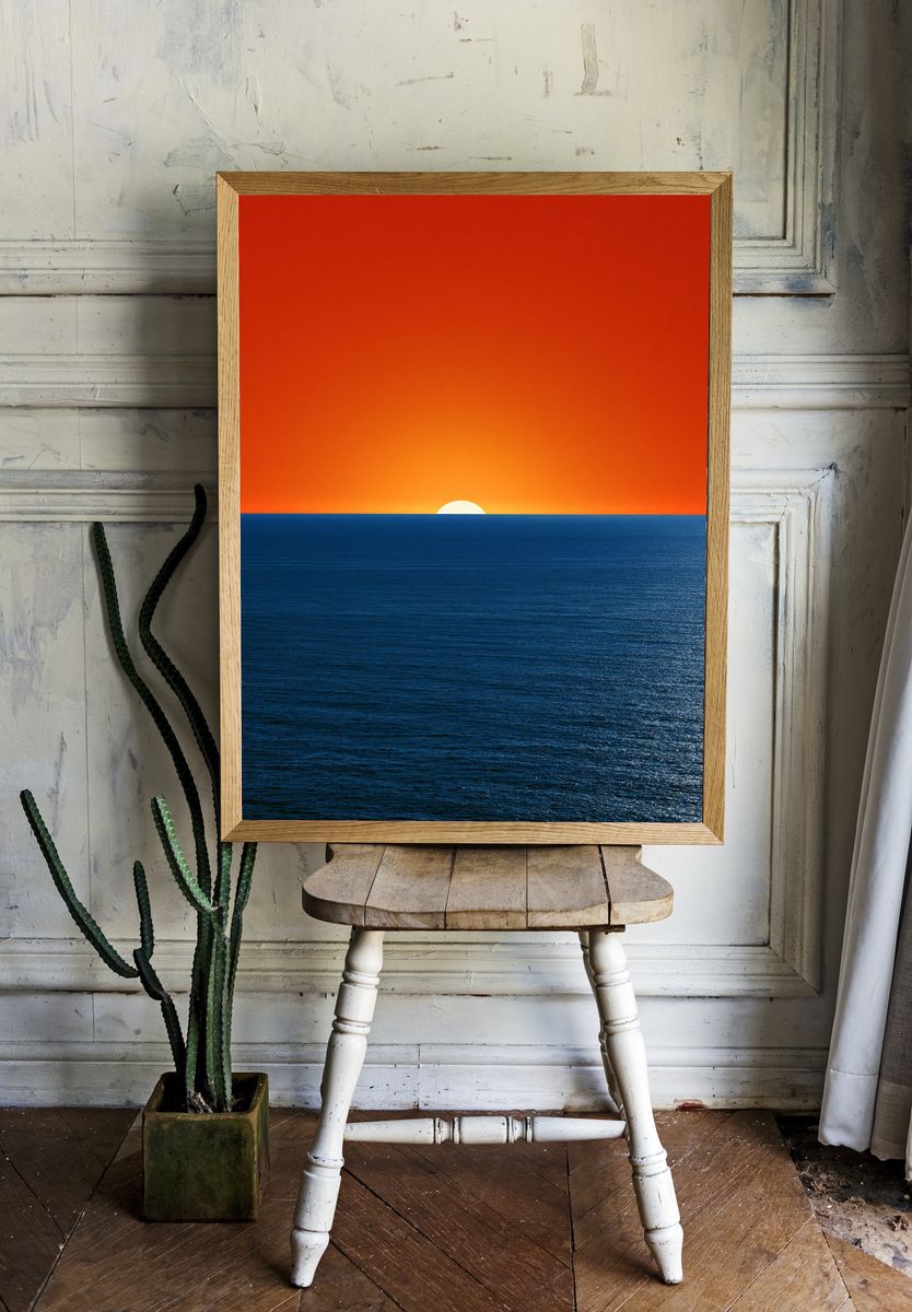 Ocean Sunset Photography Poster. room preview