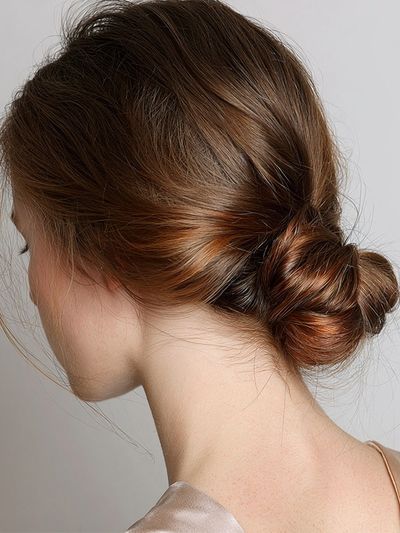 Elegant Bun Portrait Print. poster