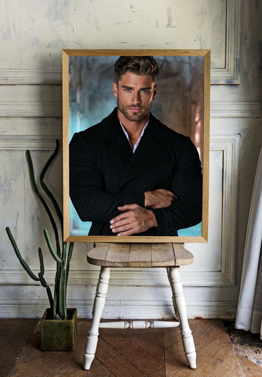 Confident Male Portrait Photography Poster. — room view 1