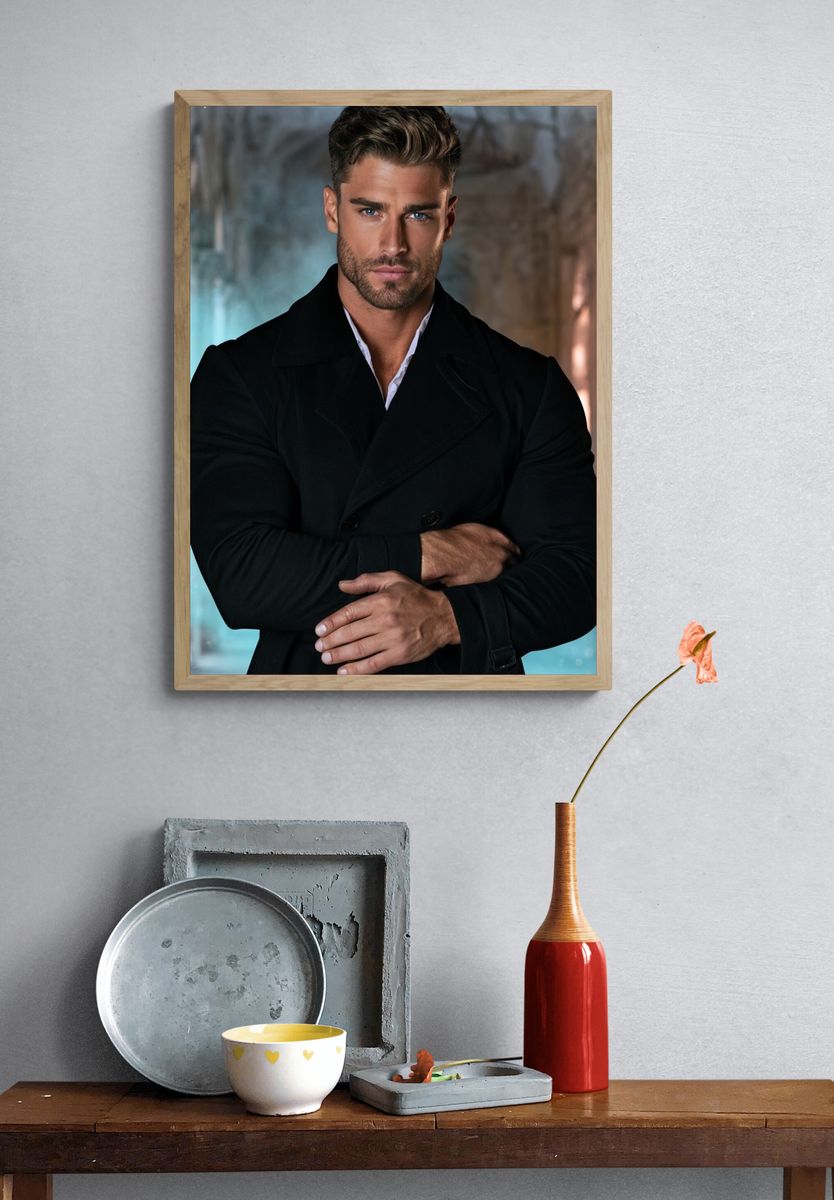 Confident Male Portrait Photography Poster. — room view 3