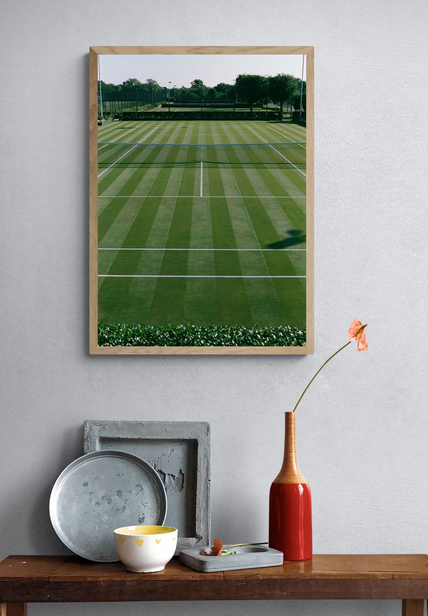 Tennis Court Photography Poster. — room view 3