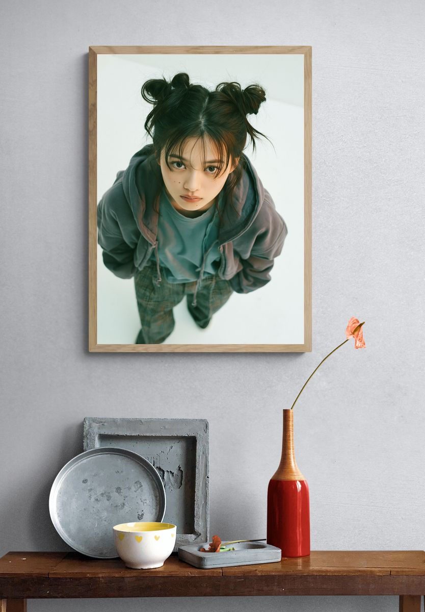 Portrait of a Young Woman Photography Poster. — room view 3
