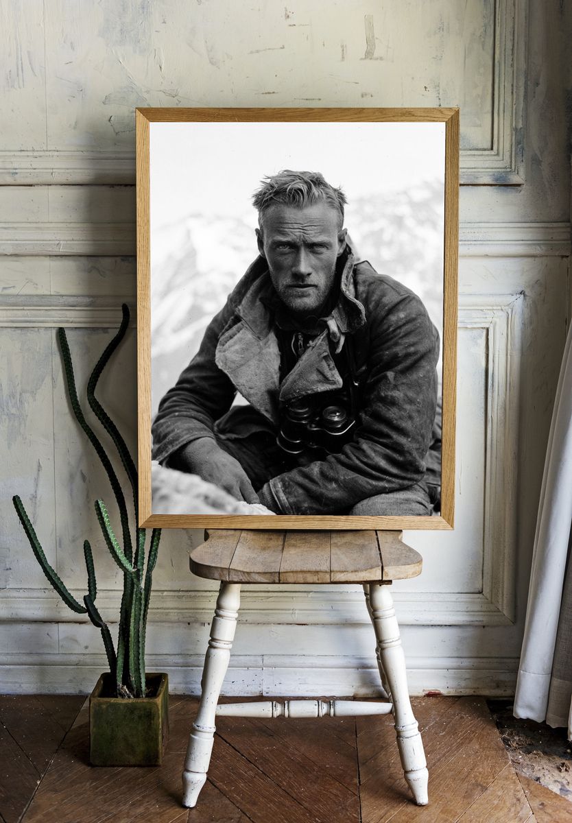 Mountain Explorer Portrait Print. room preview