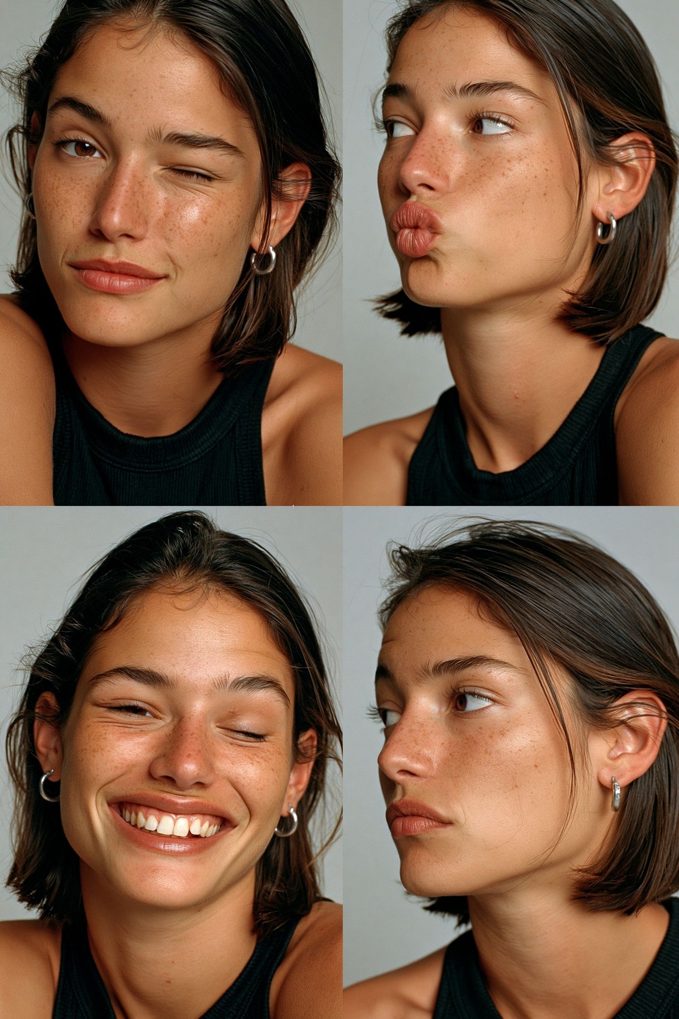 Playful Portrait Collage Photography Poster. poster detail