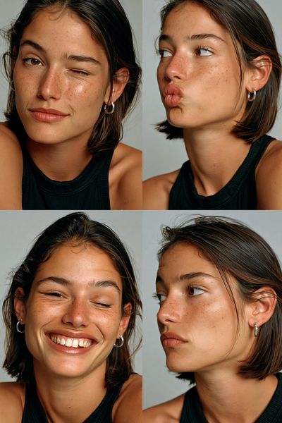 Playful Portrait Collage Photography Poster.