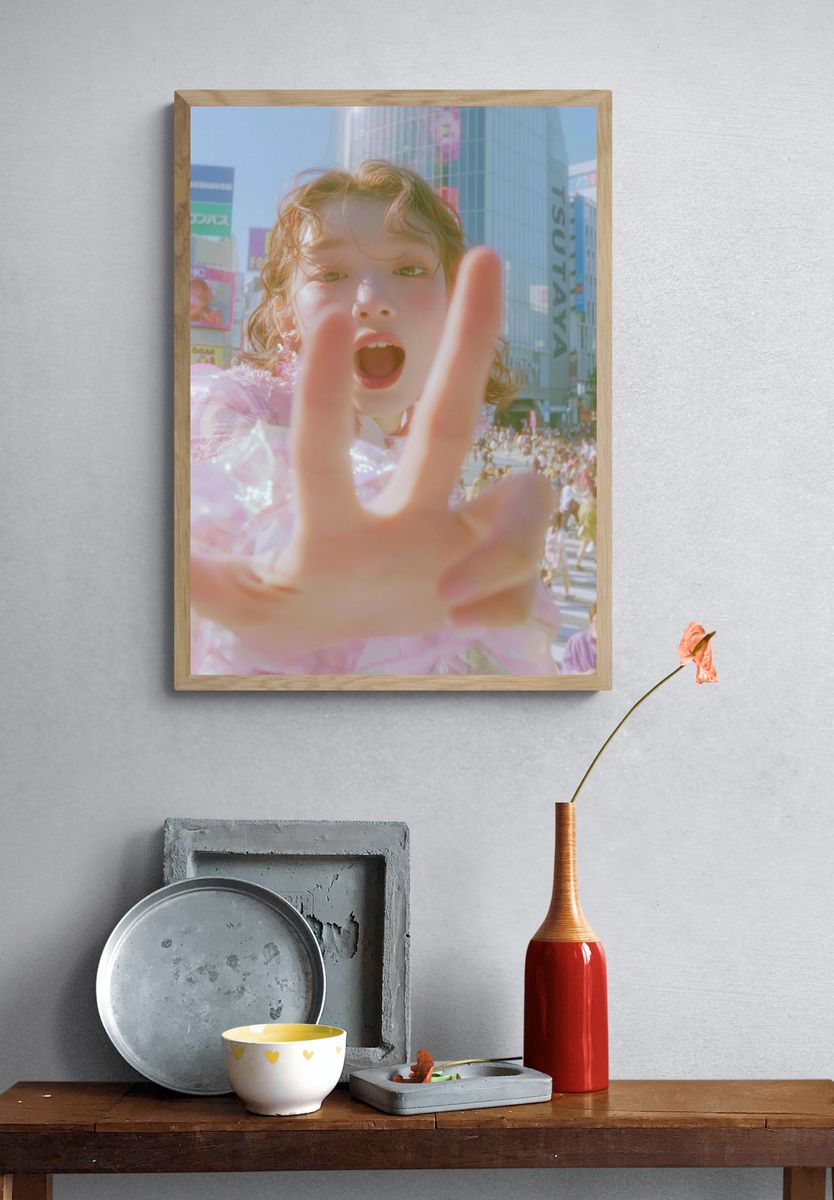 Pastel City Selfie Photography Poster. — room view 3